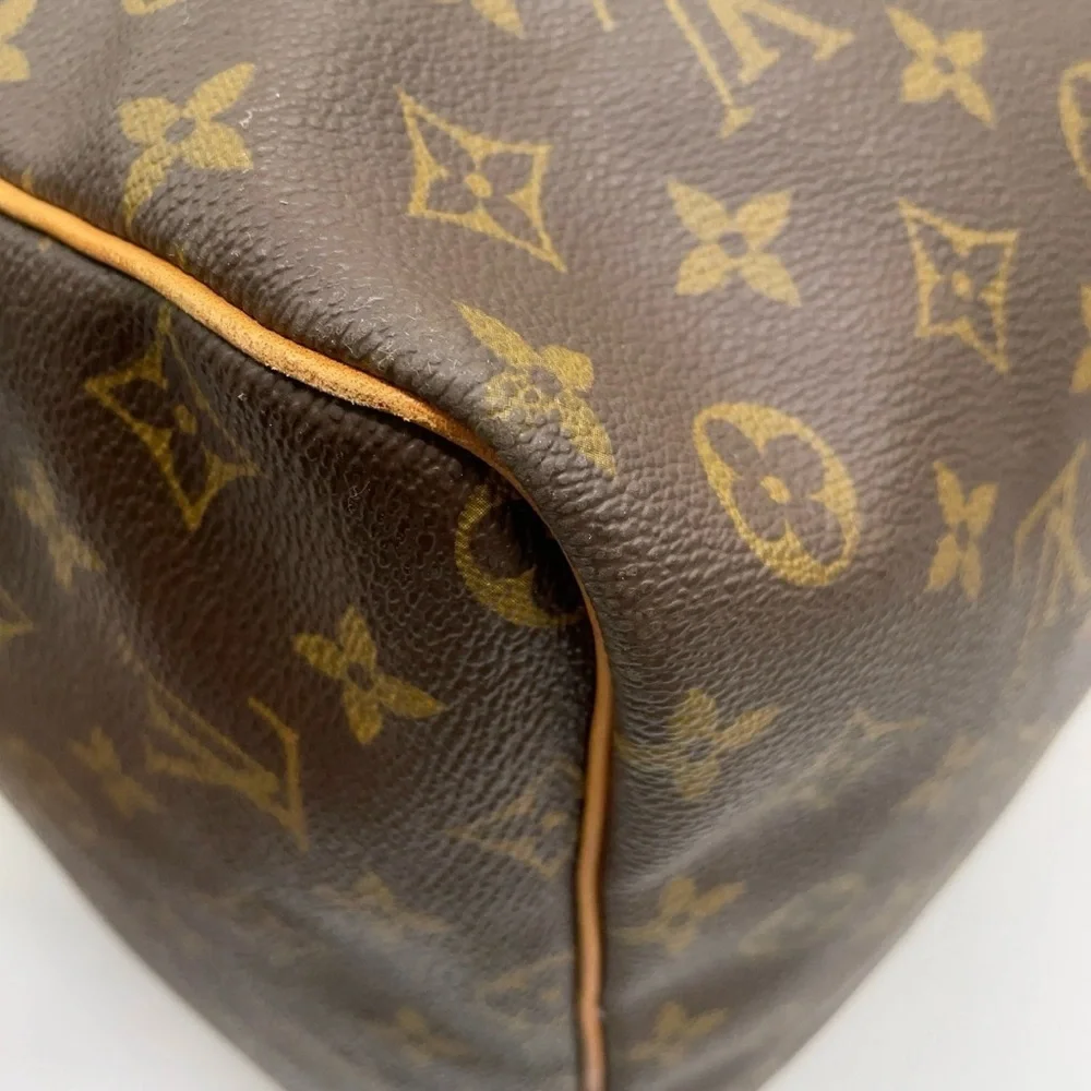 Auth Louis Vuitton Monogram Keepall 60 Boston Bag W/PadLock/Tag